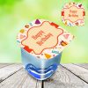 customised water cups labels birthday
