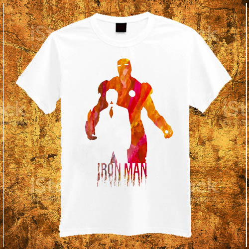 Iron Man Tony Stark white T Shirt Design. - 3DPRINT